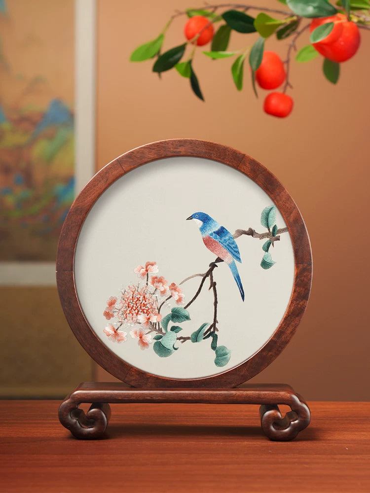 Hydrangea, Birds and Flowers