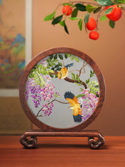 Wisteria, Birds and Flowers