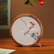 Bamboo Leaves and Little Bird