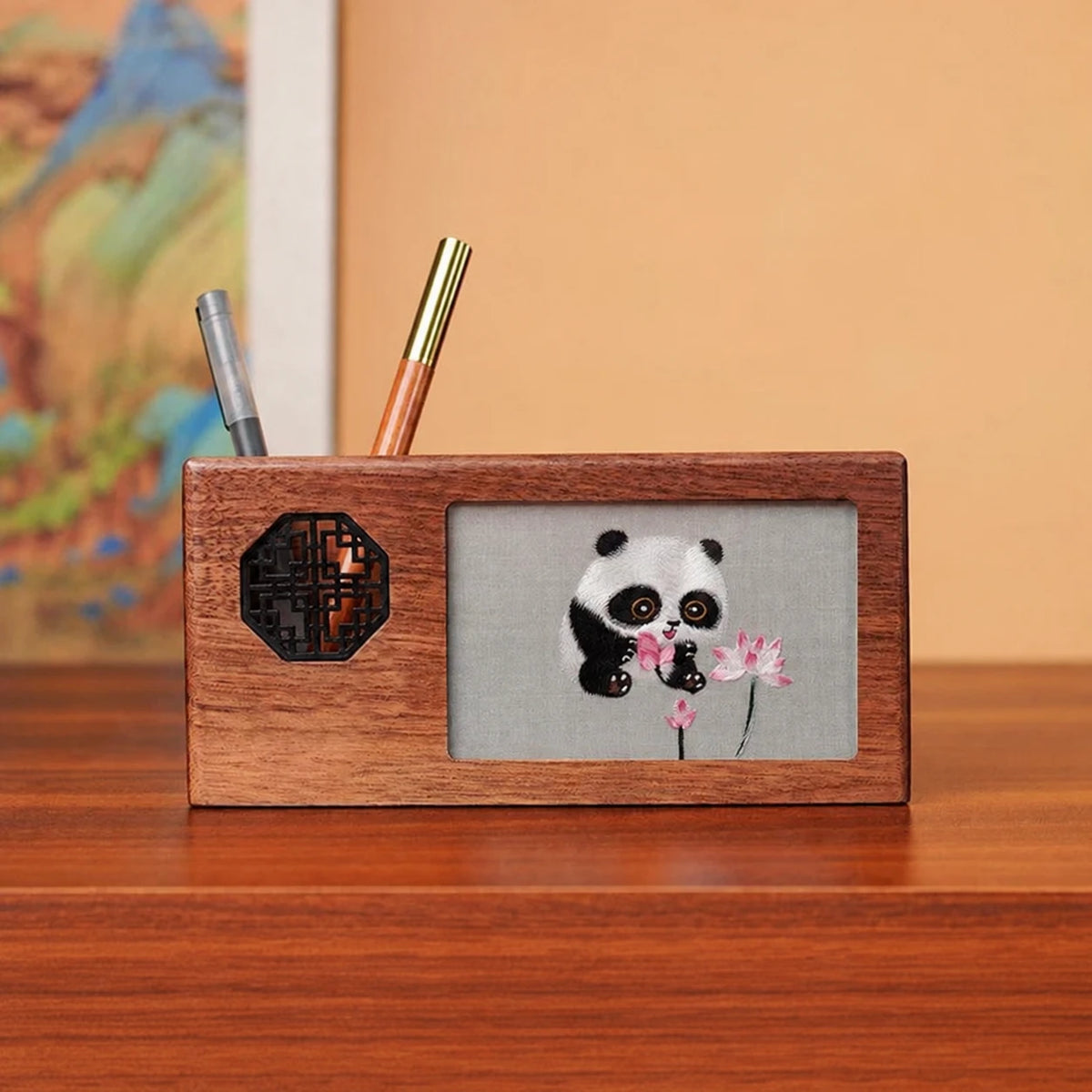 Panda on Lotus Leaves